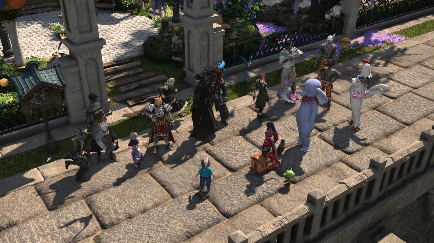 Everyone gathering together